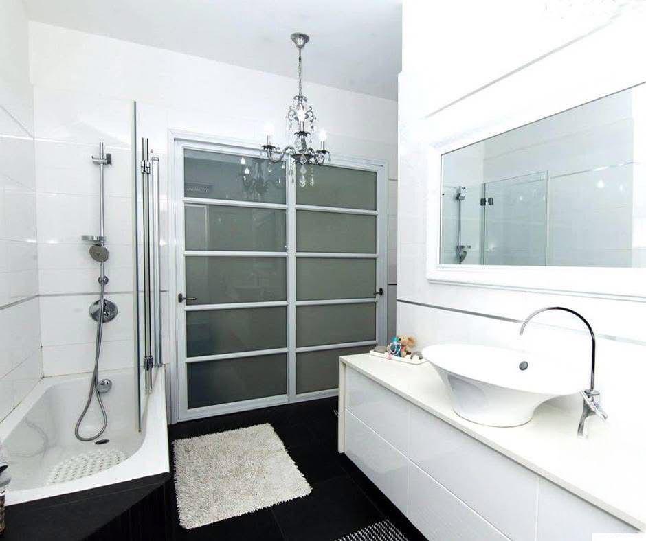 Frosted sliding shower glass doors