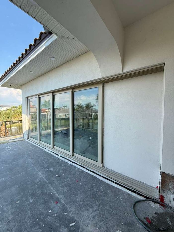 White patio sliding glass door replacement